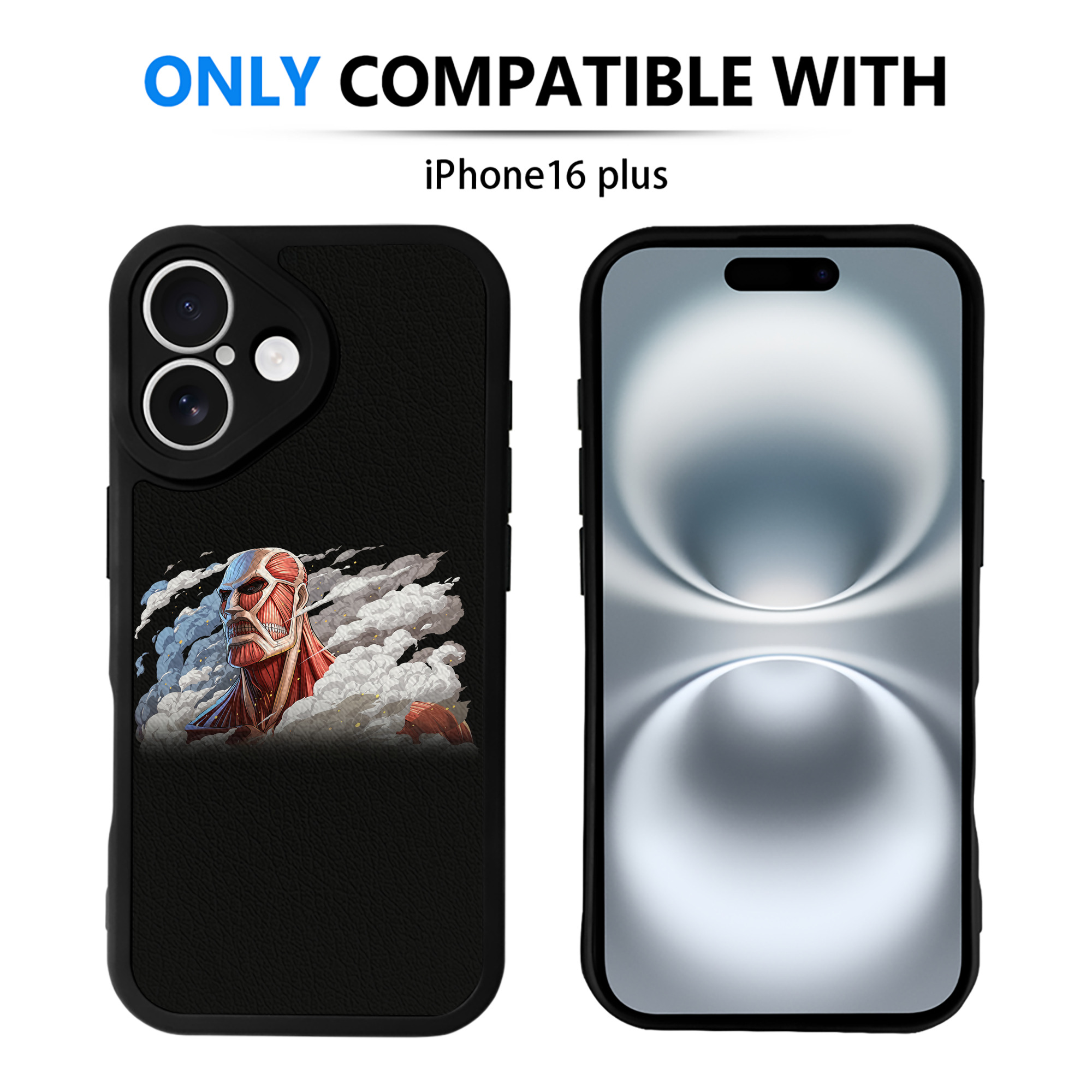 （画像用） 進撃の巨人 Attack on Titan 【iPhone 16シリーズ対応】シリコンスマホケース（レザー調） 材質：シリコン